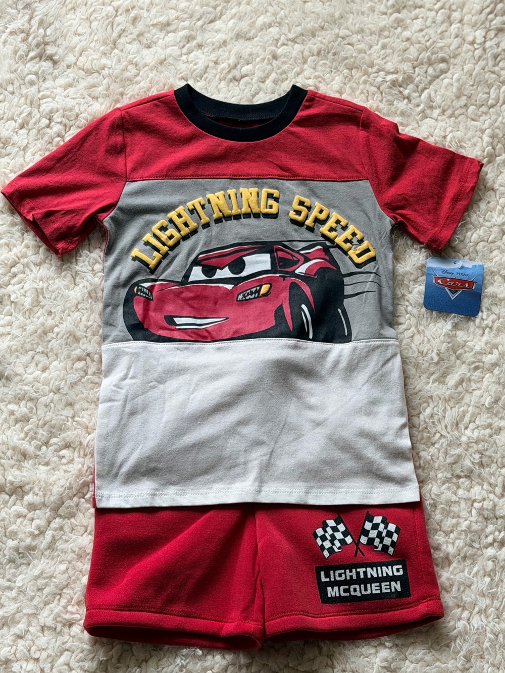 Disney Pixar Lightning McQueen 2-Piece Short Set NWT 5T Boy Cars